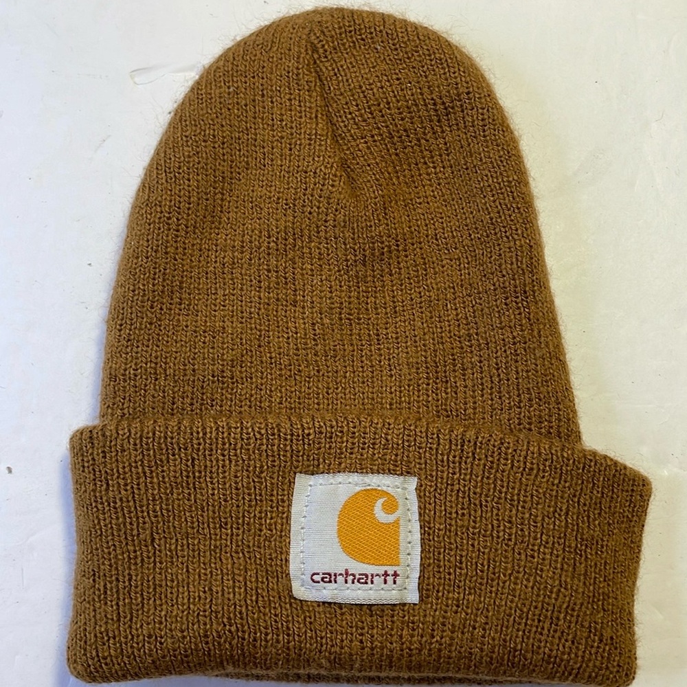 Carhartt Brown Toddler' Knit Acrylic Beanie with Carhartt Patch (Size: Toddler)